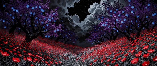 Midnight Orchard 21x9